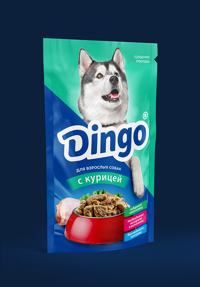 DINGO — полноценный рацион для собак — CUBA Branding